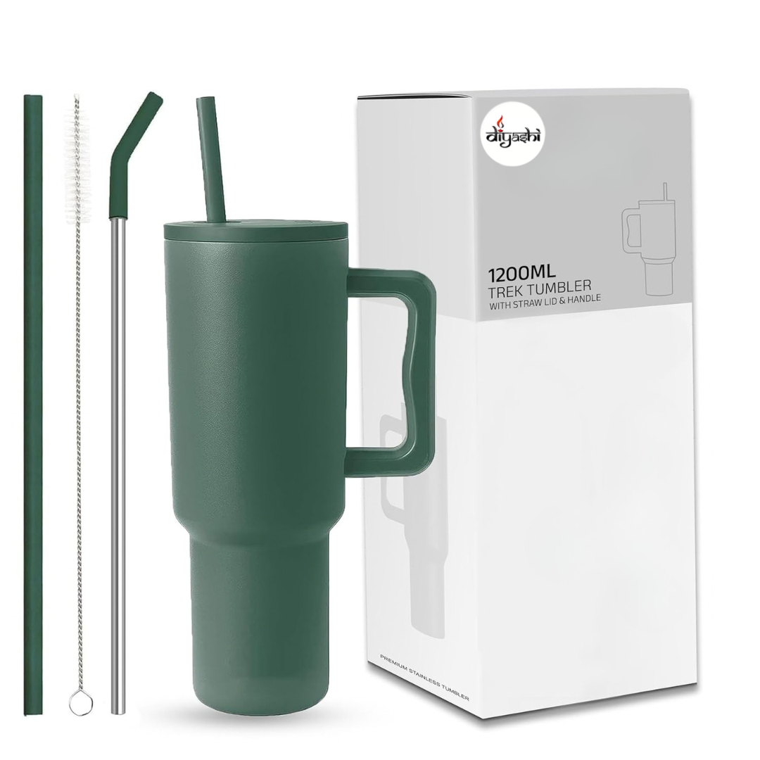 1200ML Stainless Steel Tumbler Bottle Hot & Cold With Handle | Gym & Travel Bottle