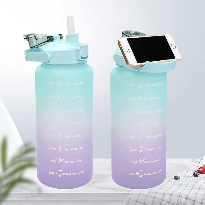 Motivational Water Bottle Set Of 3 With Time & Capacity Marker Leakproof Unbreakable