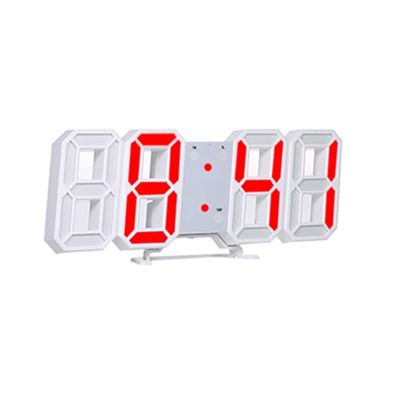 3D Led Digital Wall Clock with 3 Level Adjustable Brightness (Red Color)