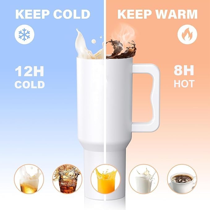 1200ML Stainless Steel Tumbler Hot and Cold with Handle