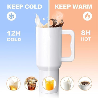 1200ML Stainless Steel Tumbler Hot and Cold with Handle