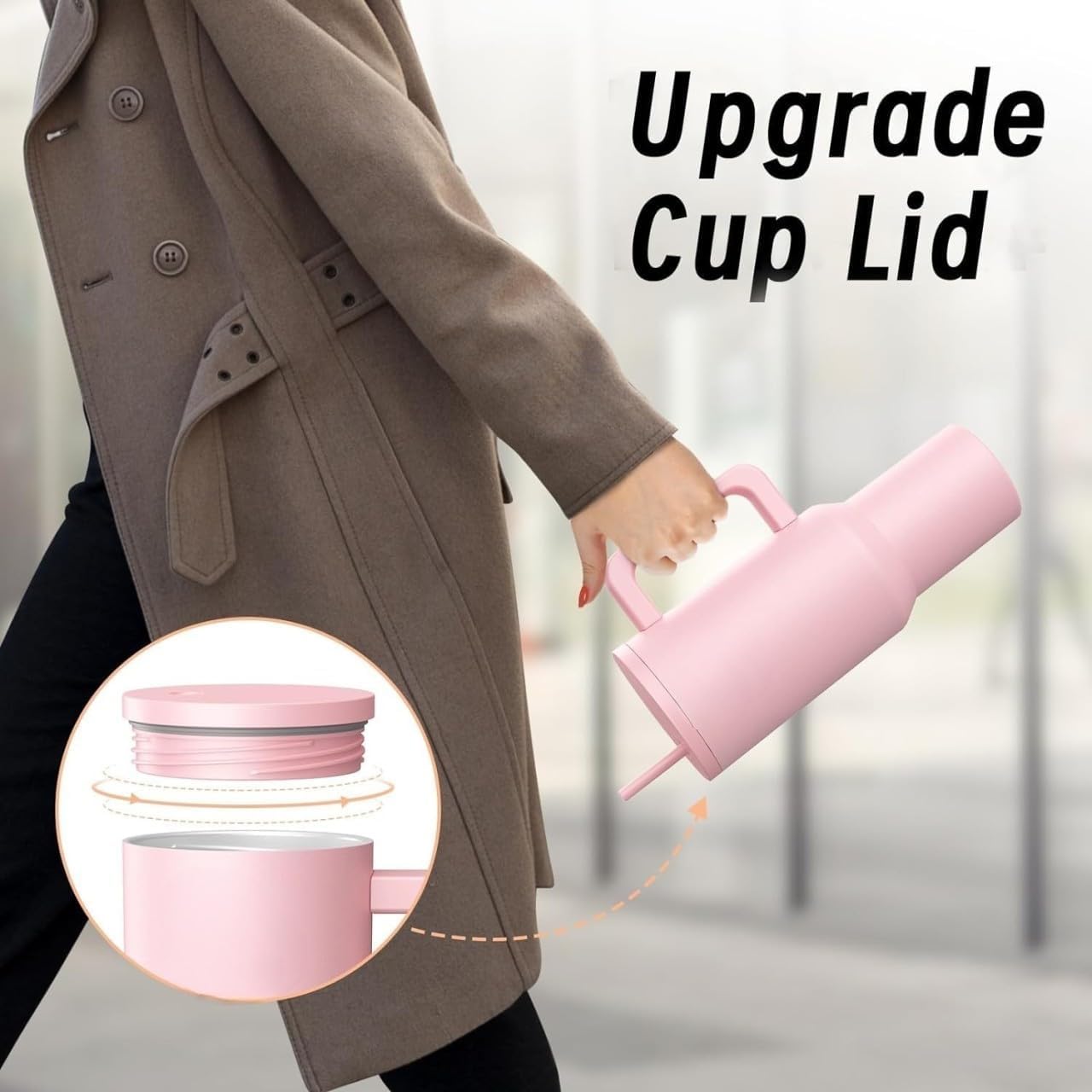 1200ML Stainless Steel Tumbler Hot and Cold with Handle