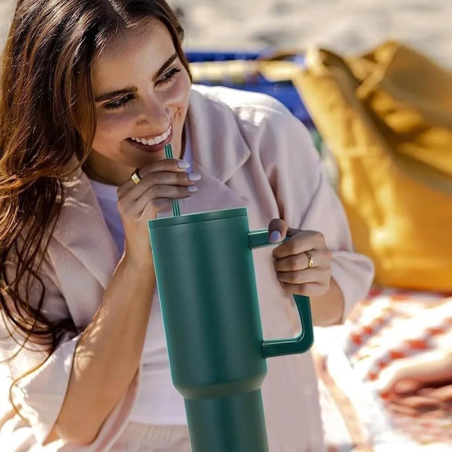 1200ML Stainless Steel Tumbler Bottle Hot & Cold With Handle | Gym & Travel Bottle
