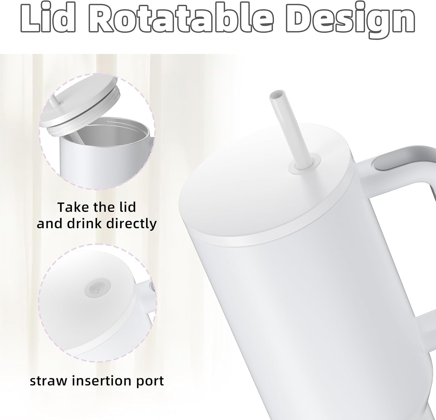 1200ML Stainless Steel Tumbler Hot and Cold with Handle