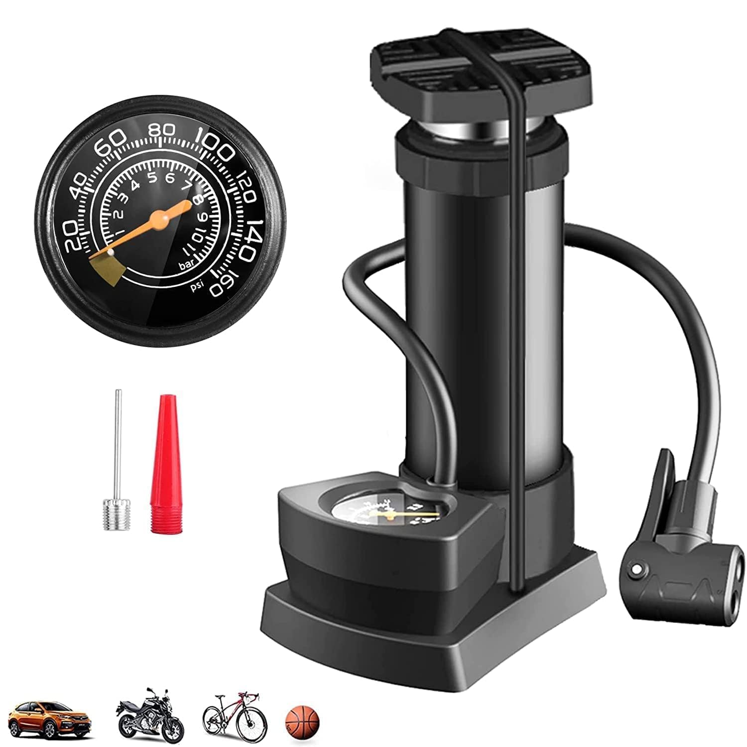 Cycle Pump for Bicycle, Football, Balloon High Pressure Foot Air Pump