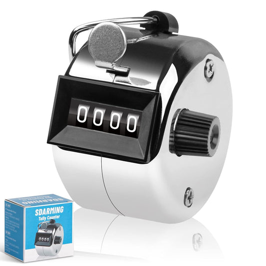 Tally Counter, 4-Digit Clicker Counter, Metal Hand Tally Counters