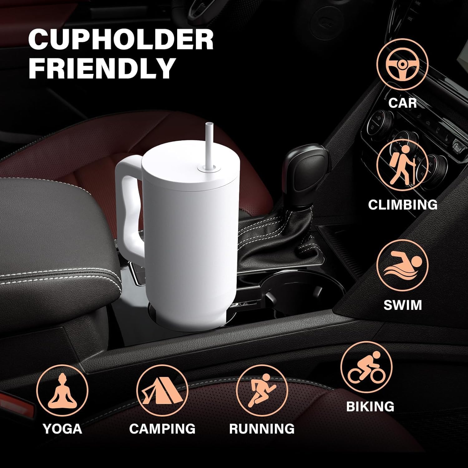 1200ML Stainless Steel Tumbler Hot and Cold with Handle