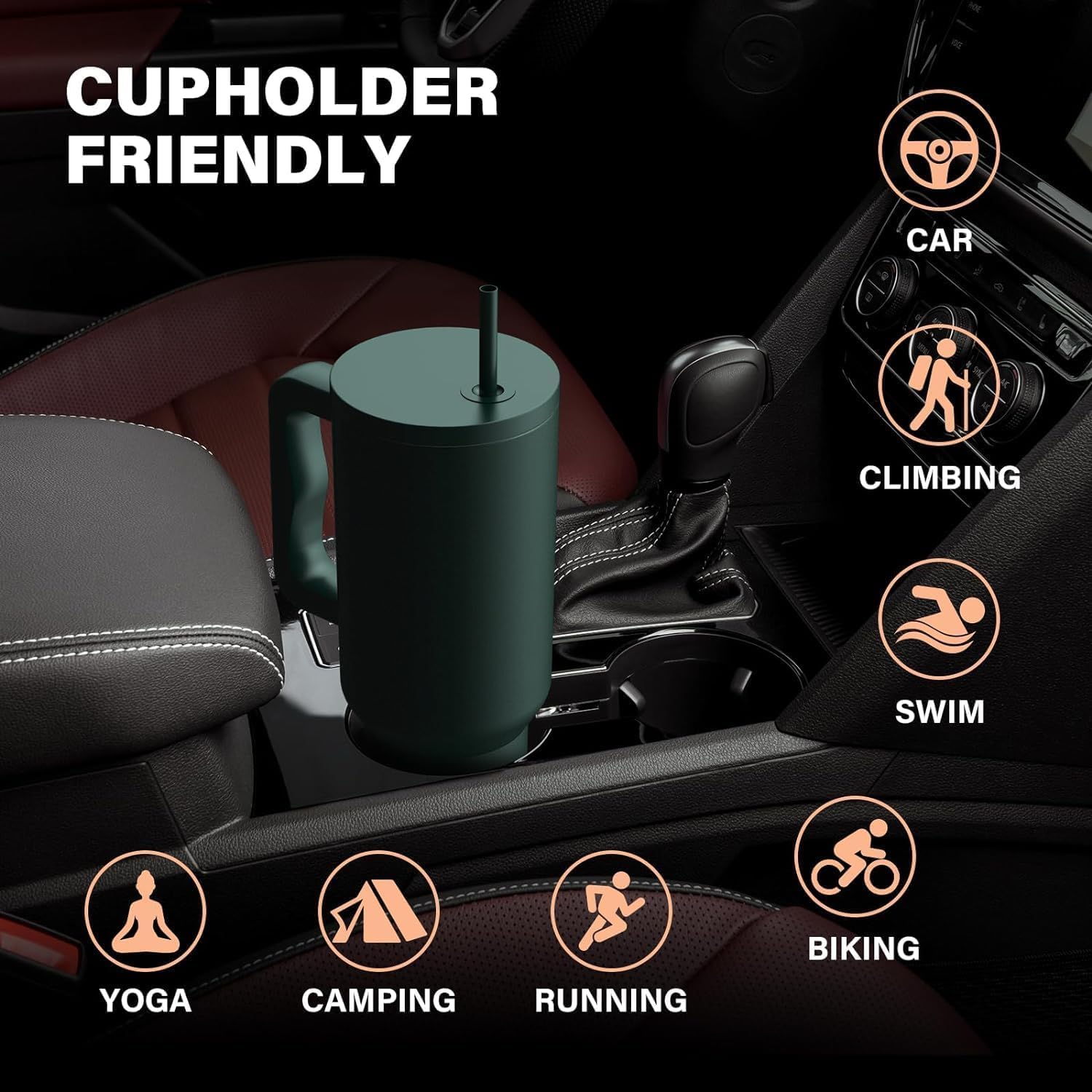 1200ML Stainless Steel Tumbler Hot and Cold with Handle