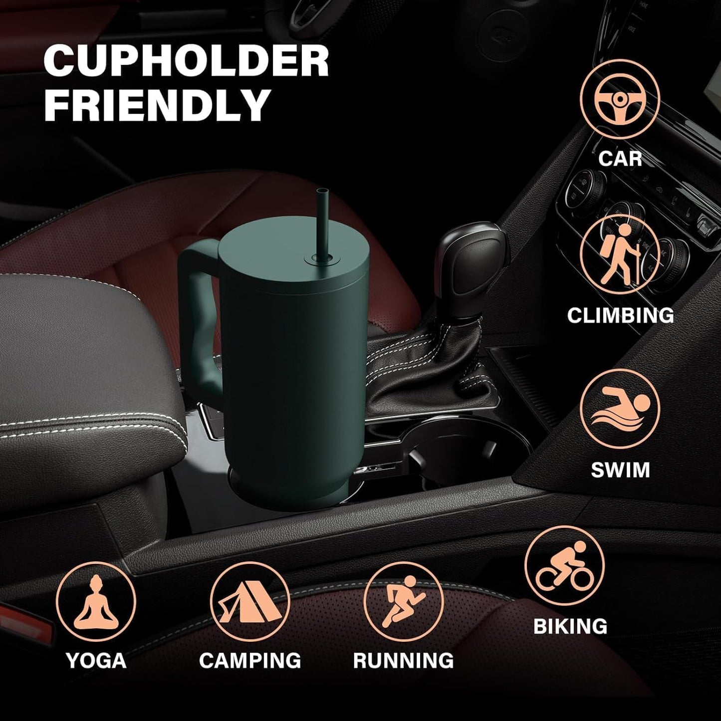 1200ML Stainless Steel Tumbler Hot and Cold with Handle