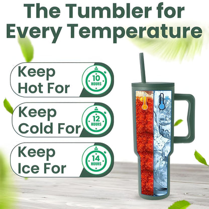 1200ML Stainless Steel Tumbler Hot and Cold with Handle