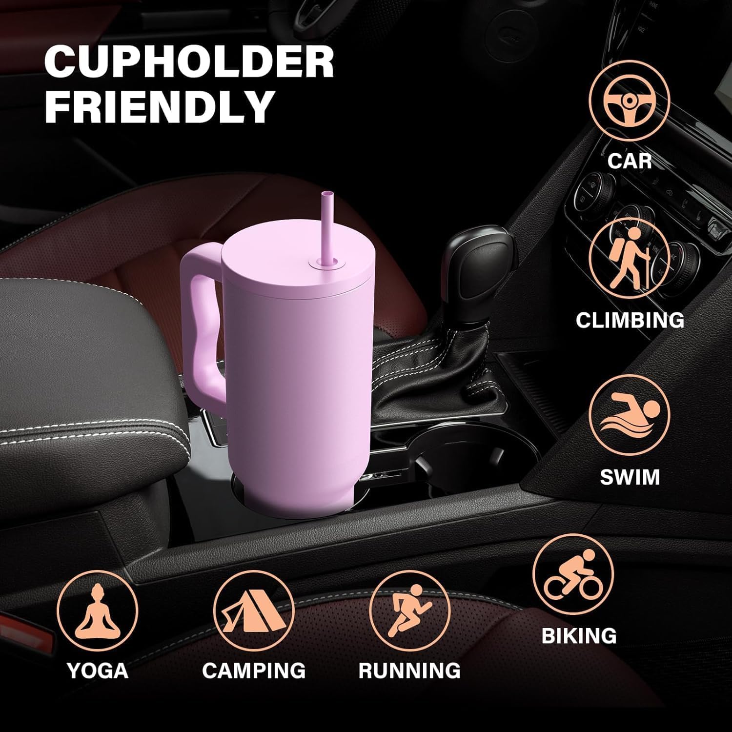 1200ML Stainless Steel Tumbler Hot and Cold with Handle