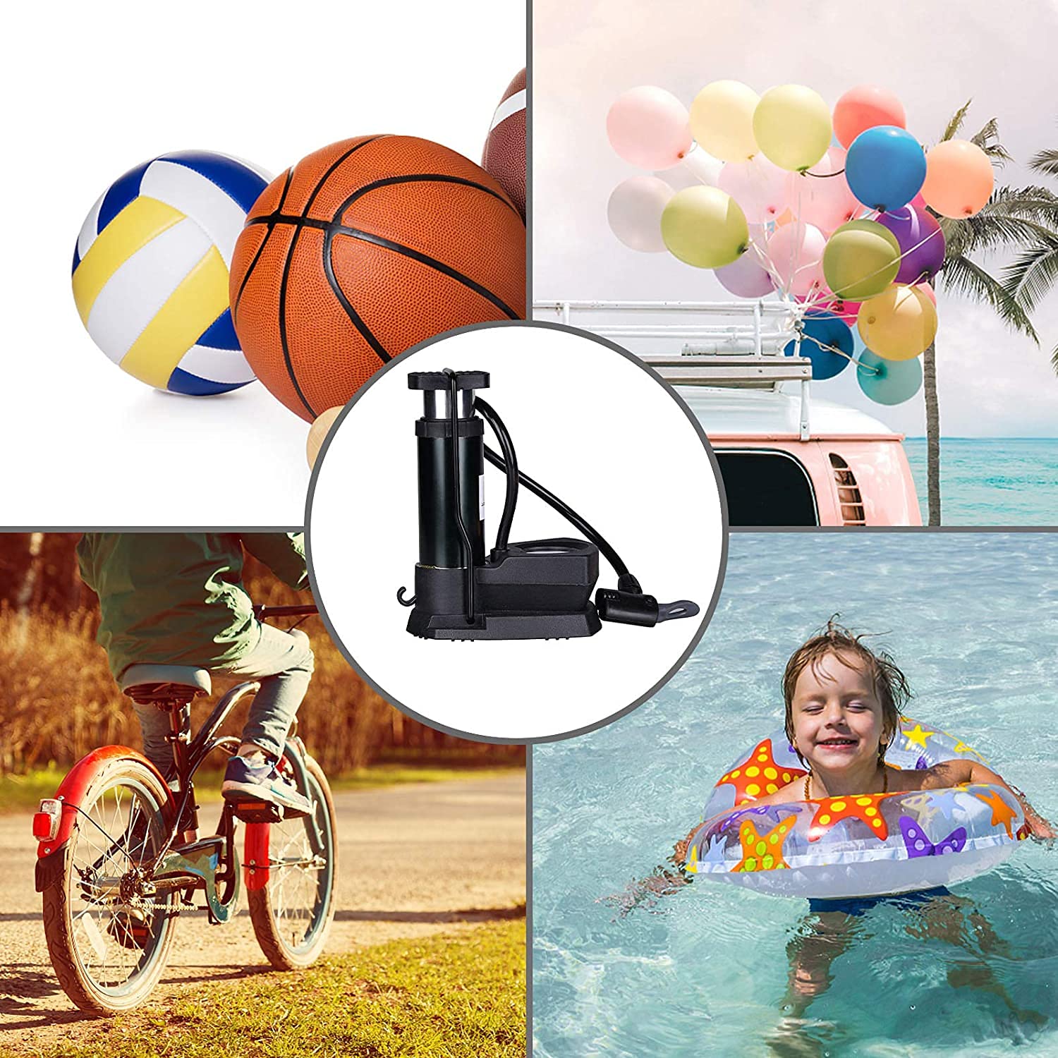 Cycle Pump for Bicycle, Football, Balloon High Pressure Foot Air Pump