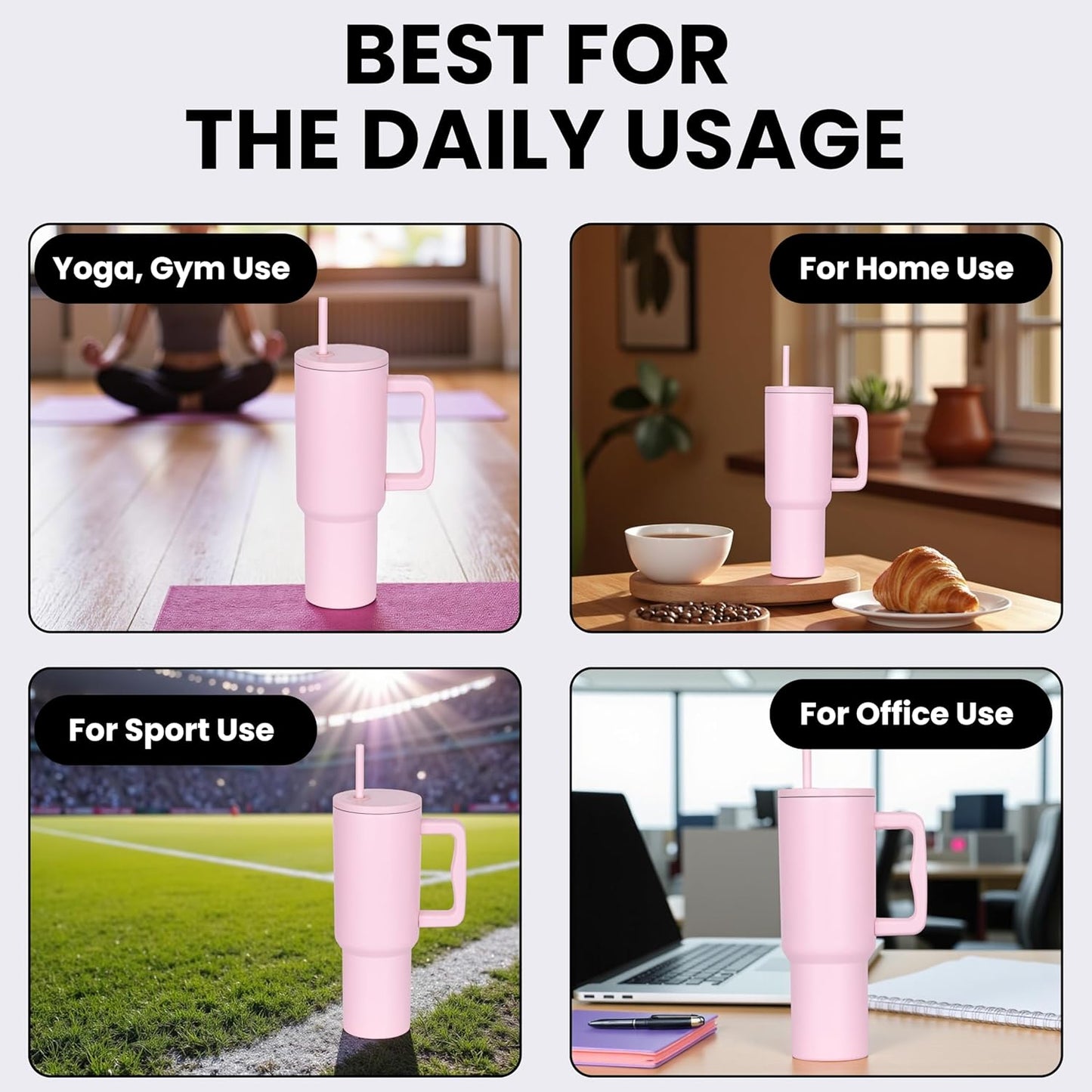 1200ML Stainless Steel Tumbler Hot and Cold with Handle