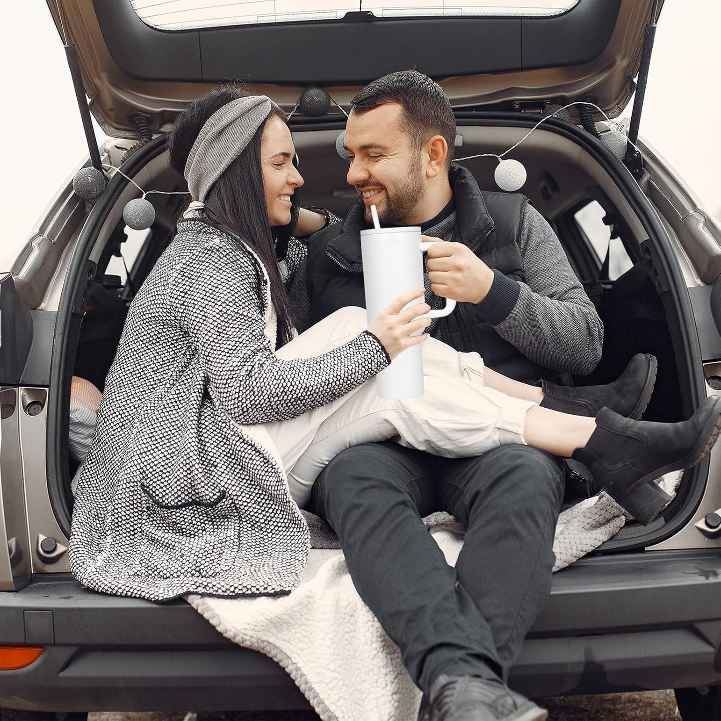 1200ML Stainless Steel Tumbler Hot and Cold with Handle